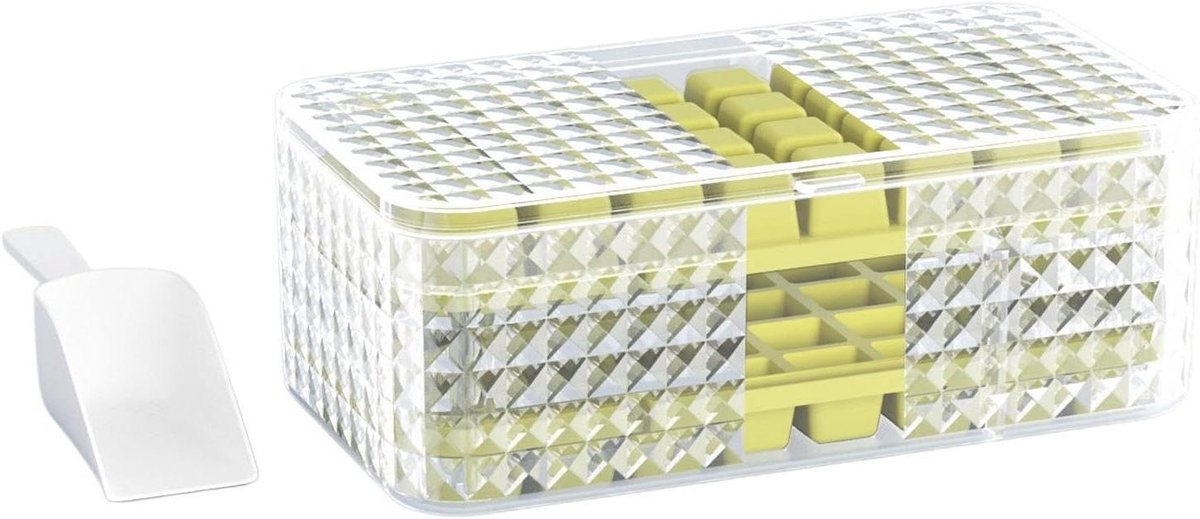 IJsbakjes met Schep - Ijsvorm Koelkast - Drankjes Koelen - Hoge Capaciteit Opslag - 25 x 15 x 12 cm