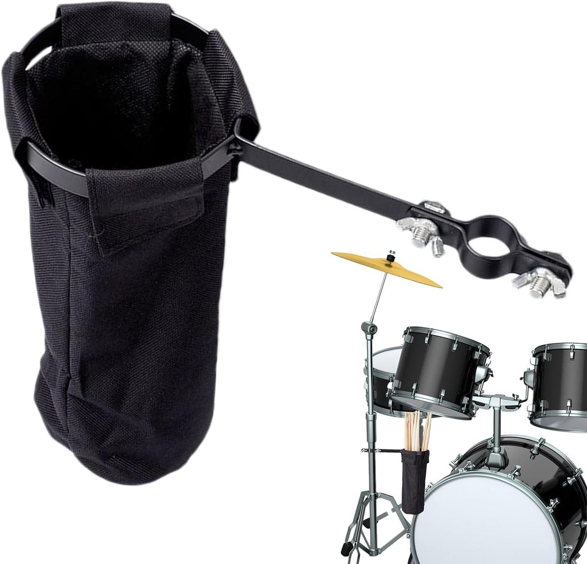Drumstok Tas - Percussie Houder - Muziek Optredens - Grote Capaciteit - 29 x 13 cm - Zwart