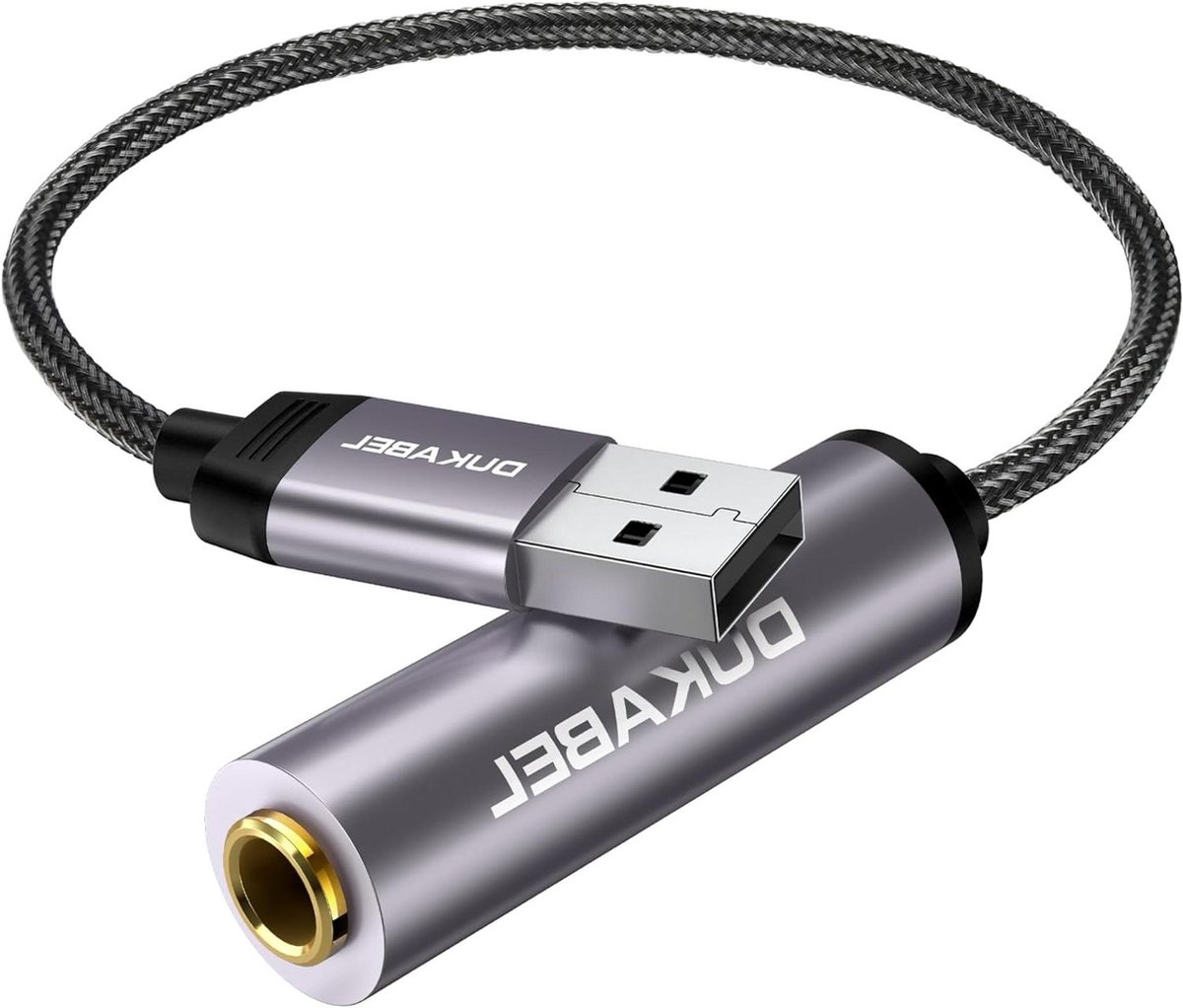 Audio Adapter - USB naar Jack - Muziek Streamen - Eenzijdige Overdracht - 30 gram - Metaal