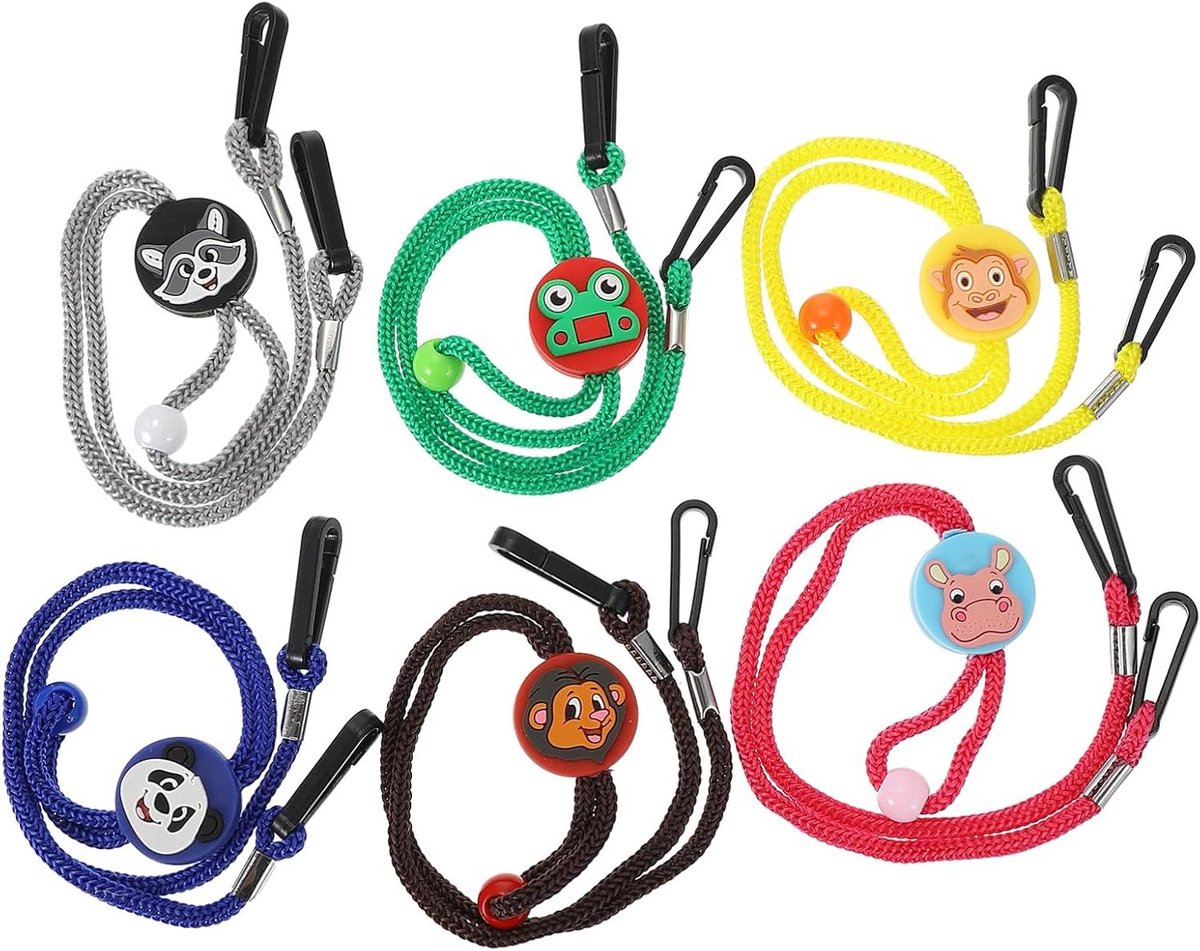 Masker Lanyards - Maskerhouders Set - Voorkom Verlies - Verstelbare Lengte - 6 Stuks - Verschillende Kleuren