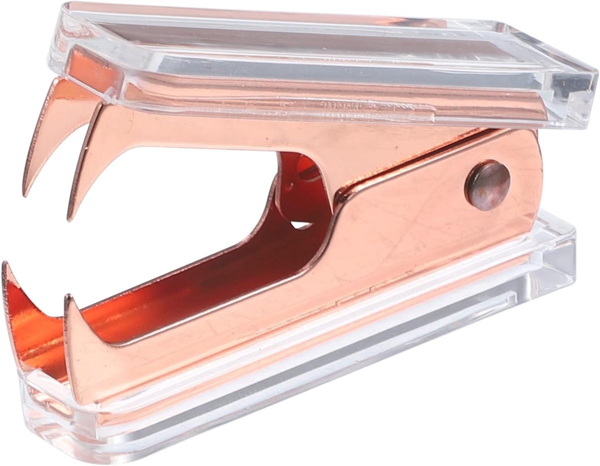Nietmachine Verwijderaar - Ontnieter Gereedschap - Documenten Organiseren - Arbeidsbesparend Ontwerp - 6 x 4.3 x 1.5 cm - Rosé Goud