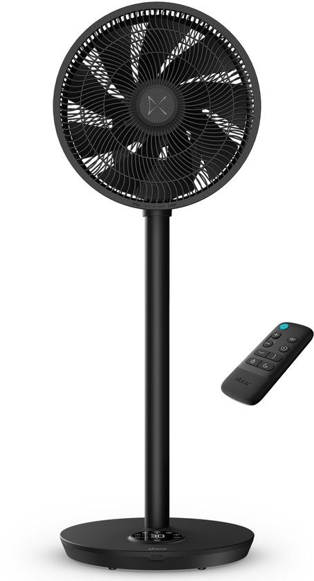 Duux Whisper Flex 2 fluisterstille staande ventilator 30 snelheden, natuurlijke wind, oscillatie, energiezuinig, zwart