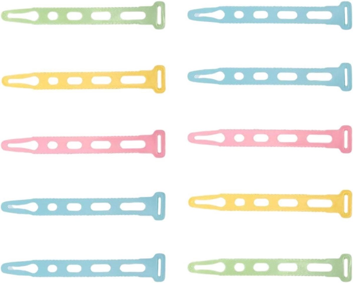 Waslijn Clips - Hanger Set - Kleding Drogen - Windbestendig Systeem - 10 Stuks - Multicolor