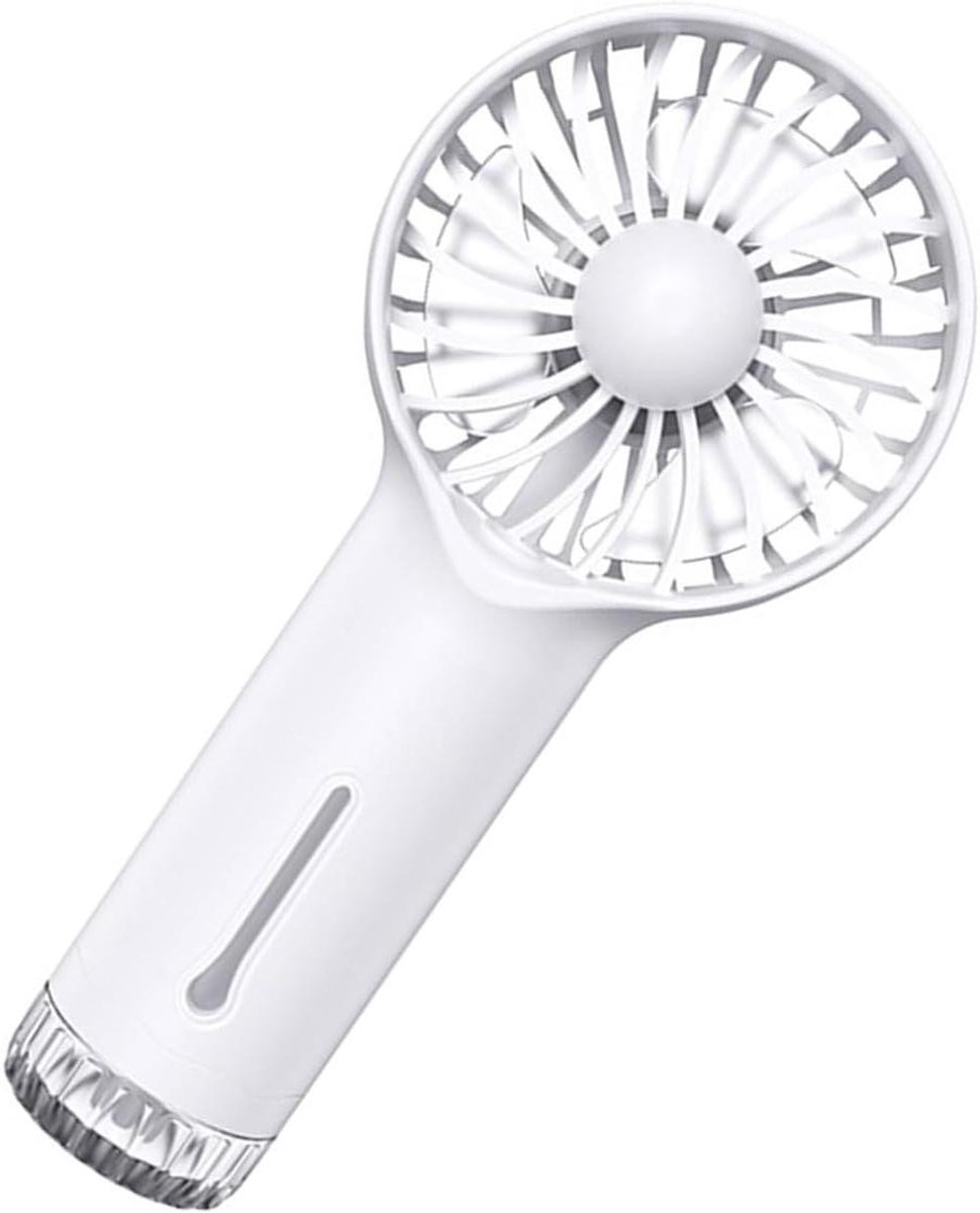 Handventilator - Persoonlijke Koeler - Buiten Gebruik - USB Oplaadbaar - 16.9cm - Wit