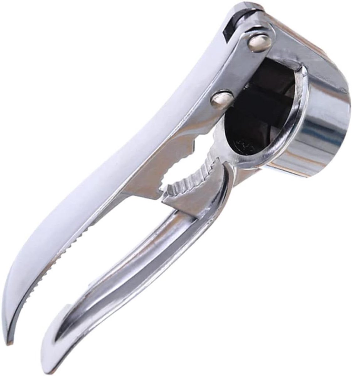 Knoflookpers - Gemberpers - Keuken Gebruik - Roestvrij Staal - 110 Gram - Zilver