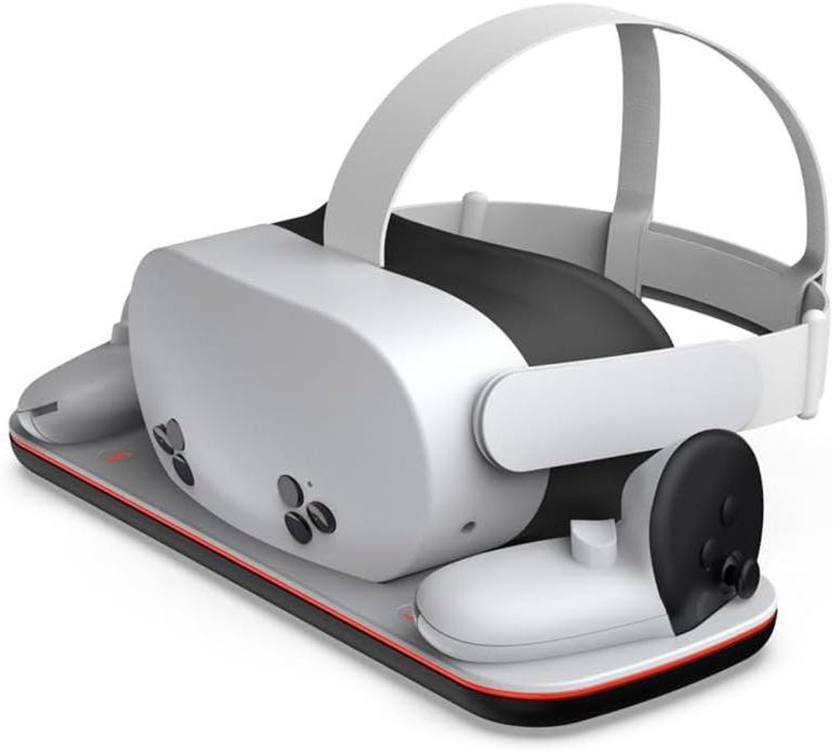 VR Oplader - Headset Dock - Headset Opladen - Snelladen Functie - 2 Batterijen - Zwart