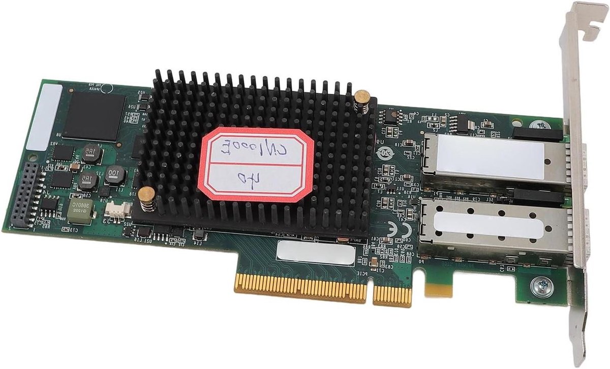 Netwerkadapter - Netwerkkaart - Snelle Dataoverdracht - Dubbele SFP+ Poorten - PCIe x8 - Zwart