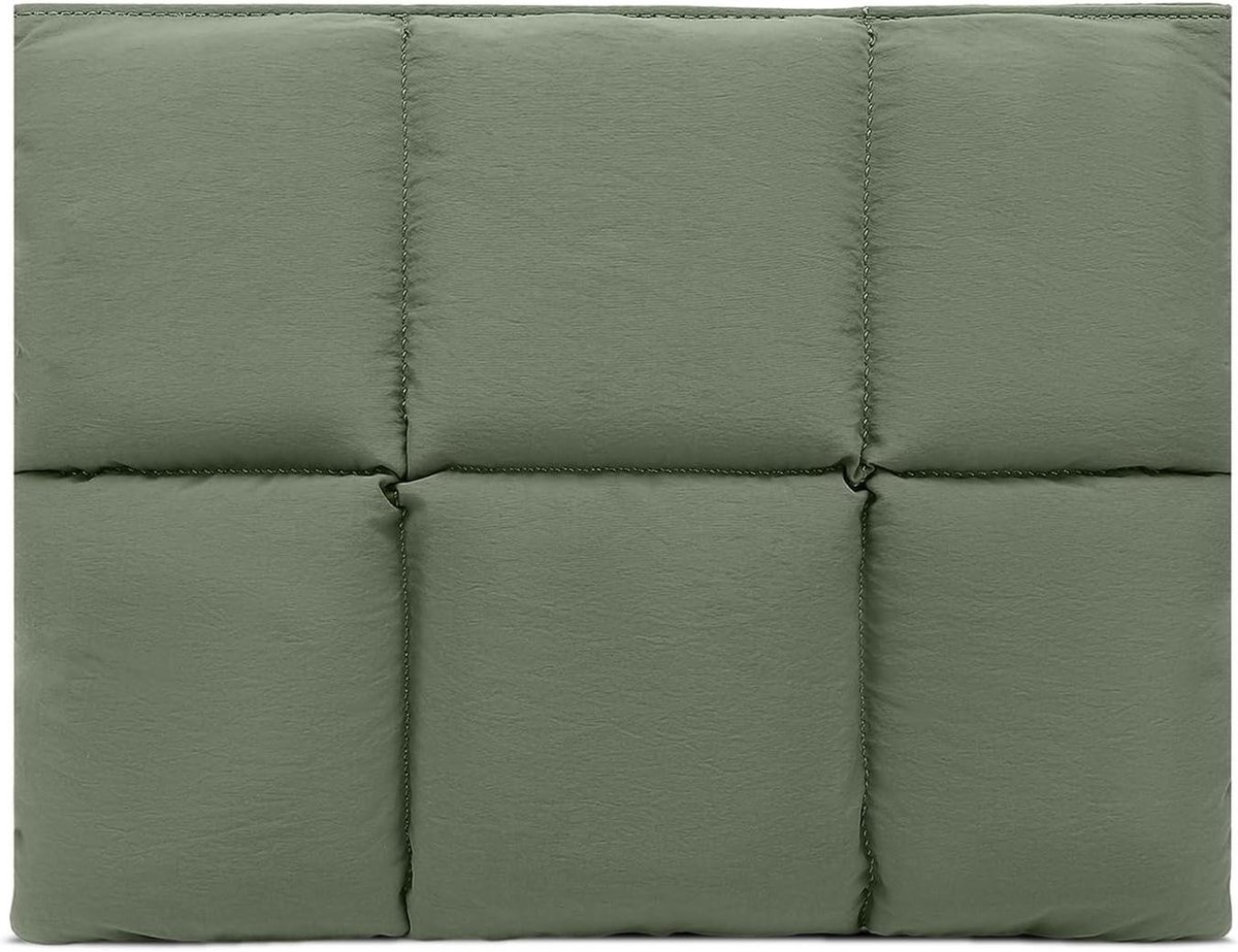 Laptop Sleeve - Puffer Tas - Veilige Opslag - Magnetische Sluiting - 15-16 Inch - Groen