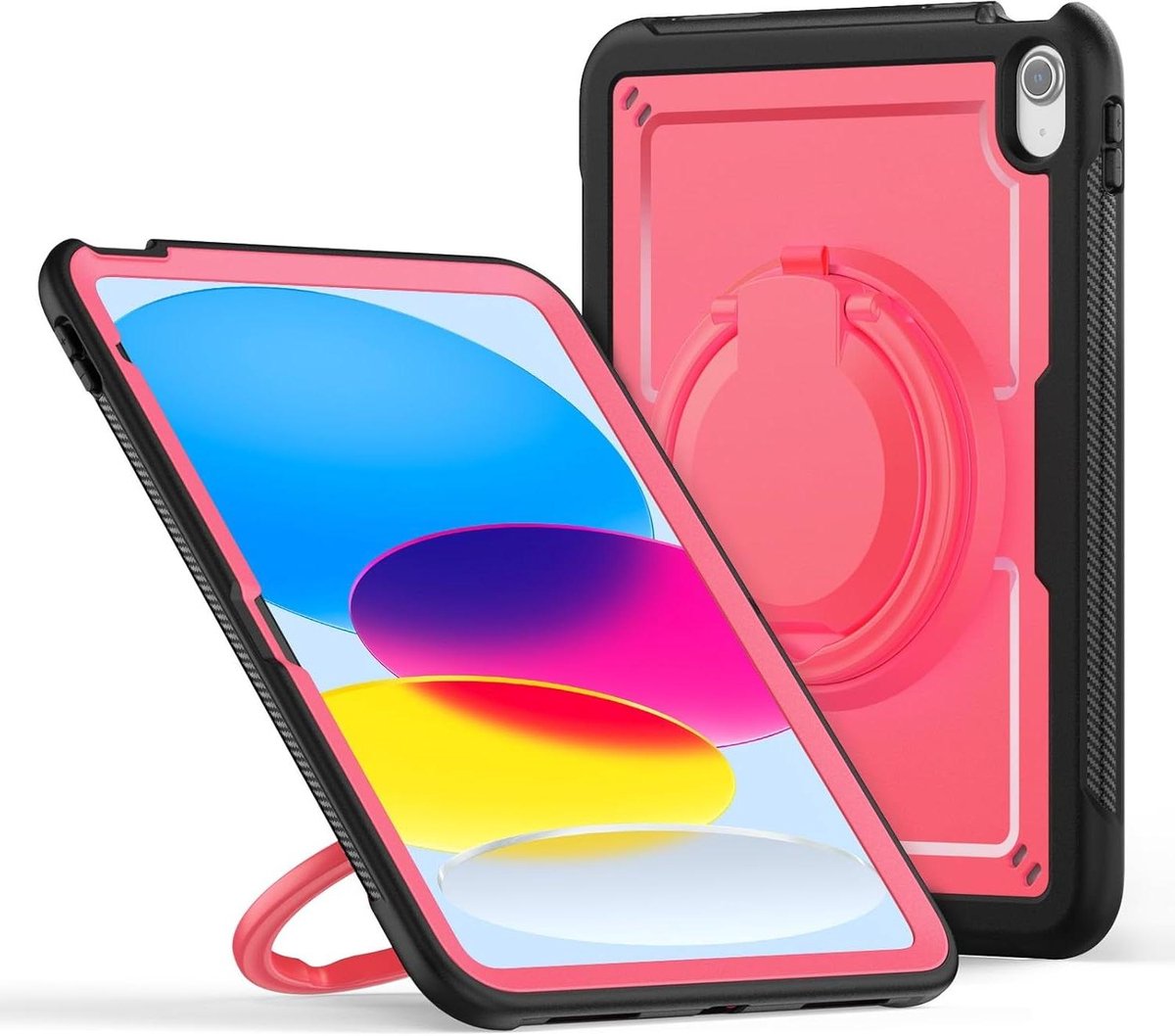 Tablethoes - Beschermhoes Tablet - Veilig Transport - Schokbestendig Ontwerp - 10.9 Inch - Roze Rood
