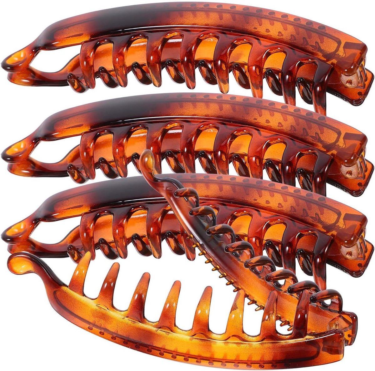Haarklem - Haarclip Accessoire - Haar Styling - Uniek Ontwerp - 13.5 cm - Koffie