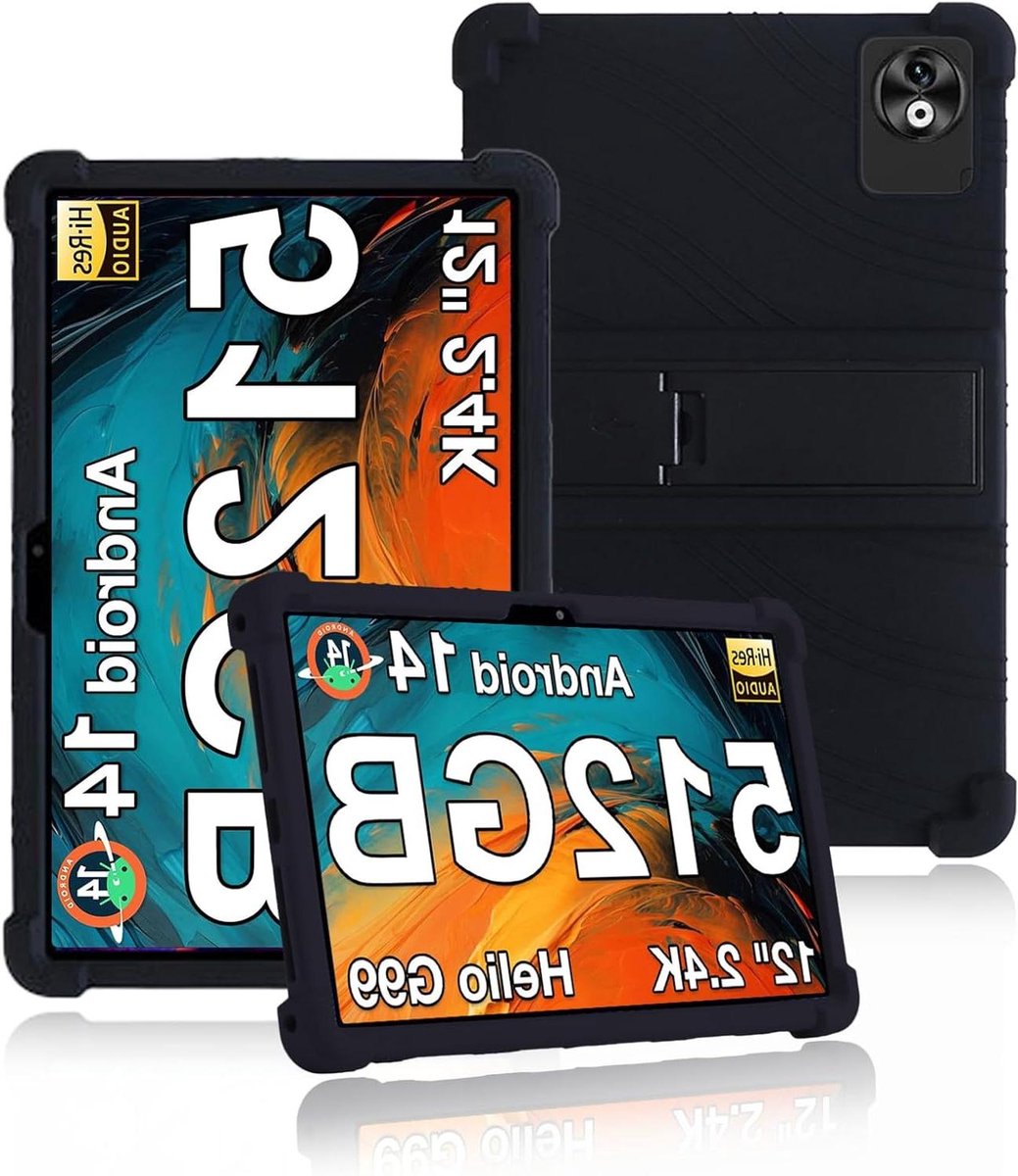 Tablethoes - Beschermhoes - Tablet Beschermen - Verstelbare Standaard - 12 inch - Zwart