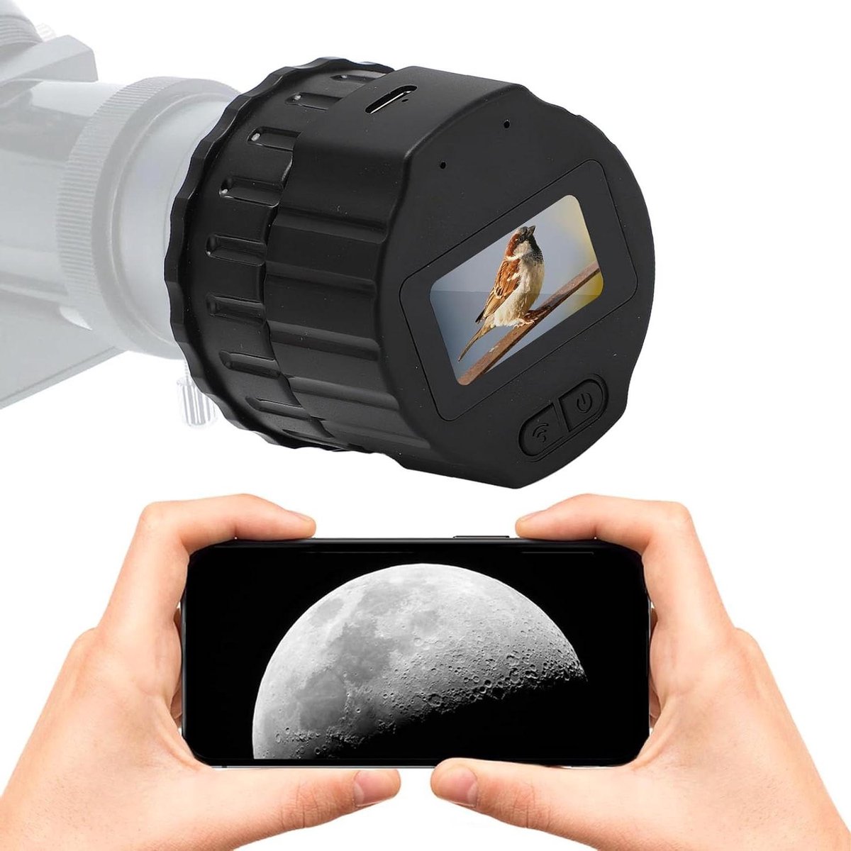 Telescoopcamera Oculair - Digitale Camera - Natuur Verkennen - WiFi Connectiviteit - Tot 256 GB - Zwart