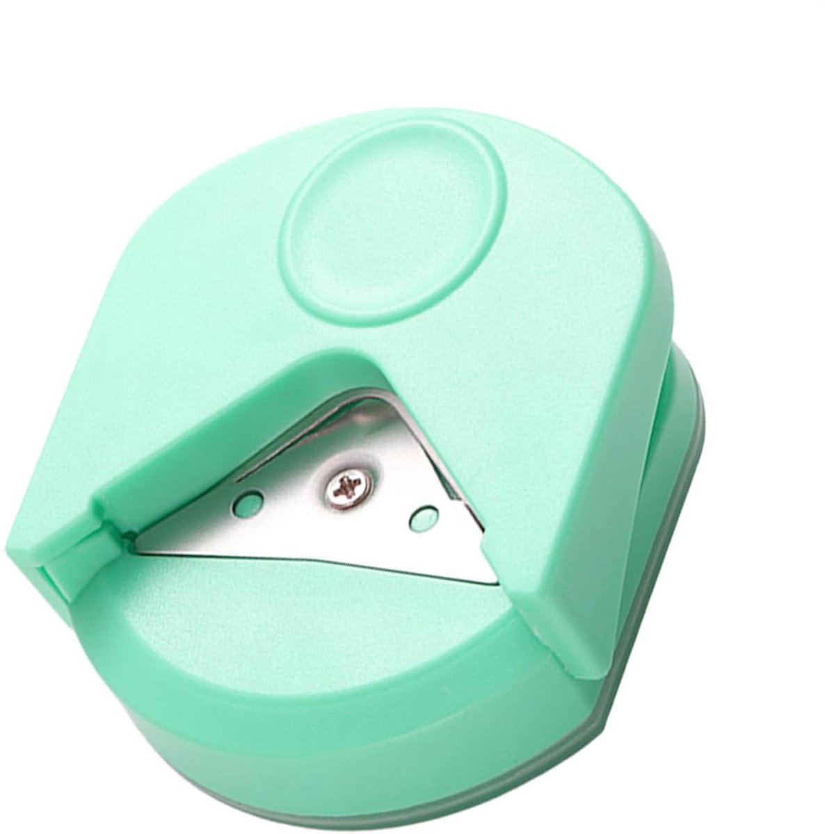 Hoekpons Afronder - Papier Snijder - Kaarten Maken - Ingebouwde Afvalbak - R4mm Straal - Groen