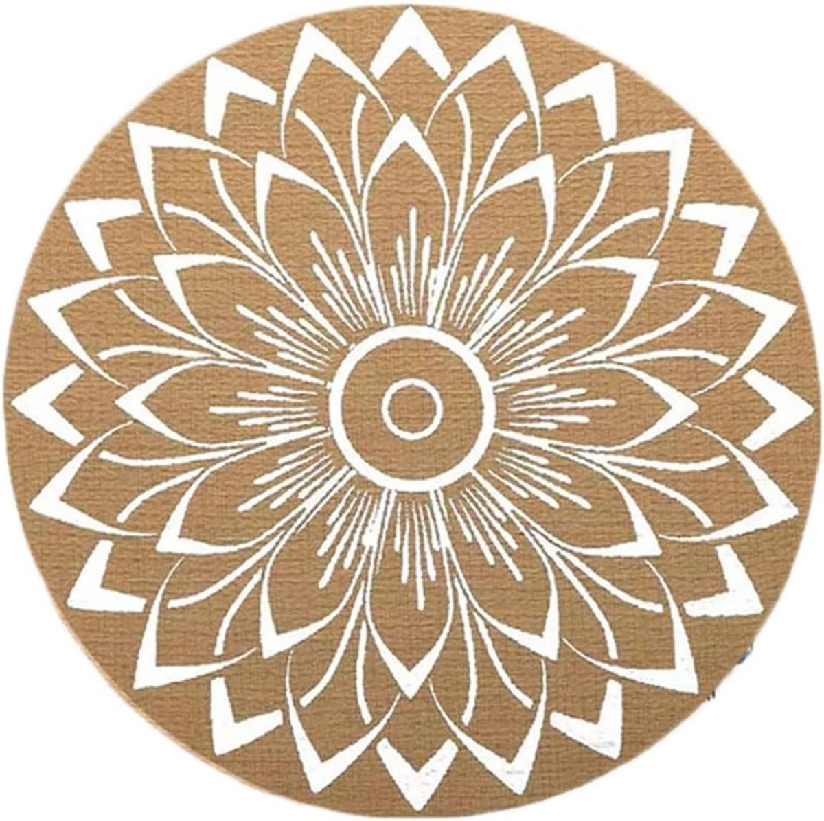 Placemats - Tafelonderleggers - Eettafel decoratie - Afwasbaar PVC - Set van 6 - Wit met bloemen