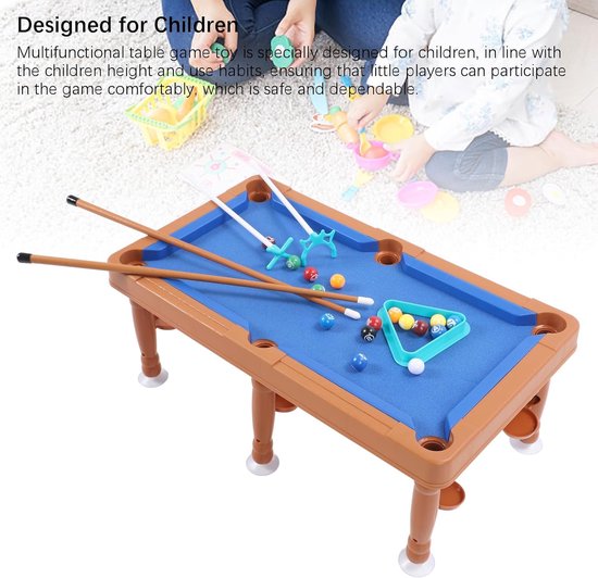 Miniatuur Pooltafel - Tafelspel - Binnen Spelen - Multifunctioneel Ontwerp - 71 x 31 cm - Groen — afbeelding 3