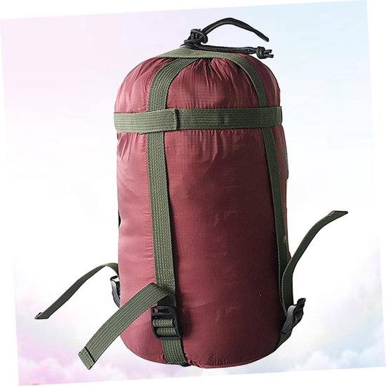 Outdoor Slaapzak Compressiezak Militaire Groene Quilt Opbergzakken Duurzaam met Verstevigde Naden Verstelbare Compressieriemen Lichtgewicht voor Wandelen Kamperen Backpacken — afbeelding 2