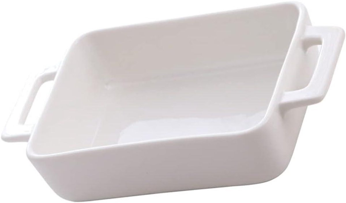 Keramische bakvorm - Ovenschaal taart - Cakes bakken - Met handgrepen - 21.6 cm - One Color