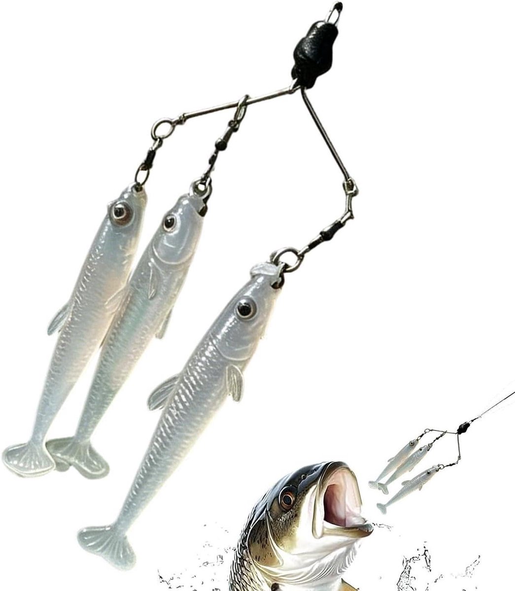 Kunstaas Vis - Zwemmen Aas - Vissen Vangen - Levensechte Beweging - 7.5 cm - Enkel
