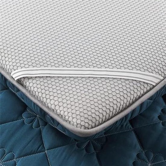 Oprolbare Matras - Vloer Futon - Comfortabel Slapen - 4cm Dik Ontwerp - 90 x 200 cm - Blauw — afbeelding 4