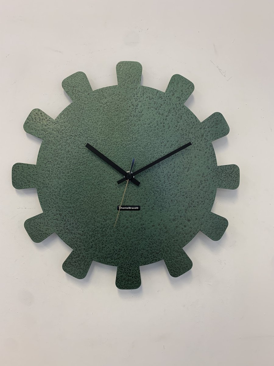 MOSACLOCK GREEN LABEL XL 40 Wandklok Modern Industrieel Design GROEN