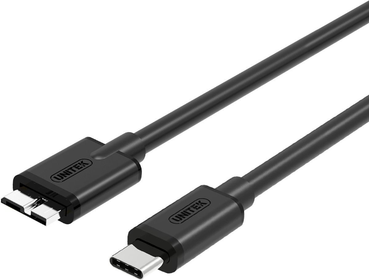 UNITEK Y-C475BK - 1 m - USB C - Micro-USB B - USB 3.2 Gen 1 (3.1 Gen 1) - 5000 Mbit/s - Black