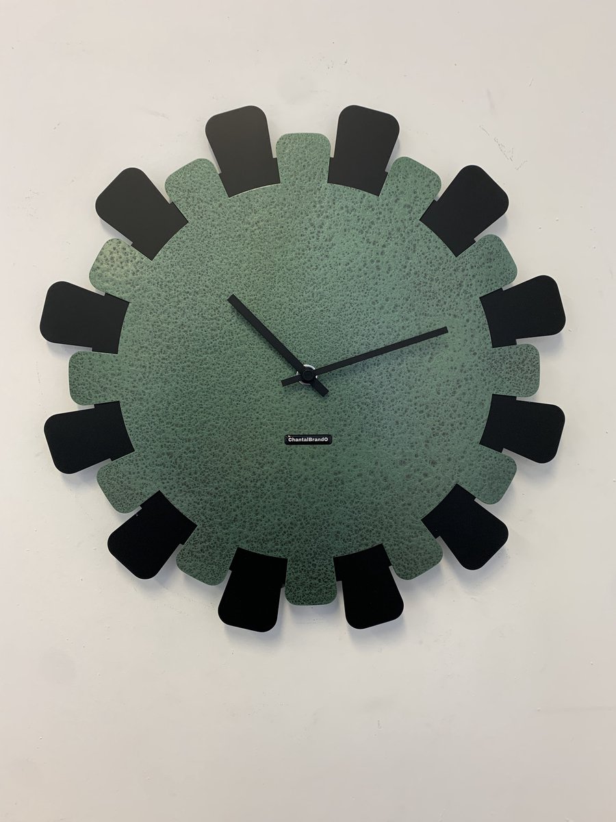 MOSACLOCK GREEN LABEL XL 50 Wandklok Modern Industrieel Design GROEN