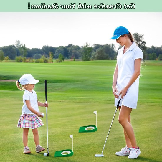 Golf Putting Cup Set met Vlaggen - Ideale Golf Oefenhulpmiddelen voor Binnen en Buiten, Perfect voor Thuis en Tuin van Merkloos — afbeelding 2