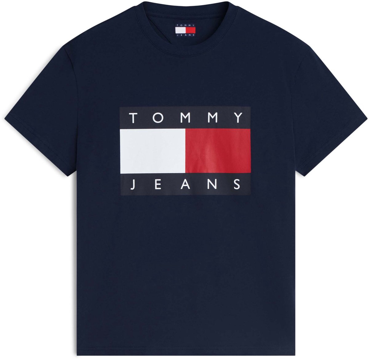 T-Shirt Tommy Jeans Tjm Reg Big Flag Ss Fashion Wear Volwassen Blauw