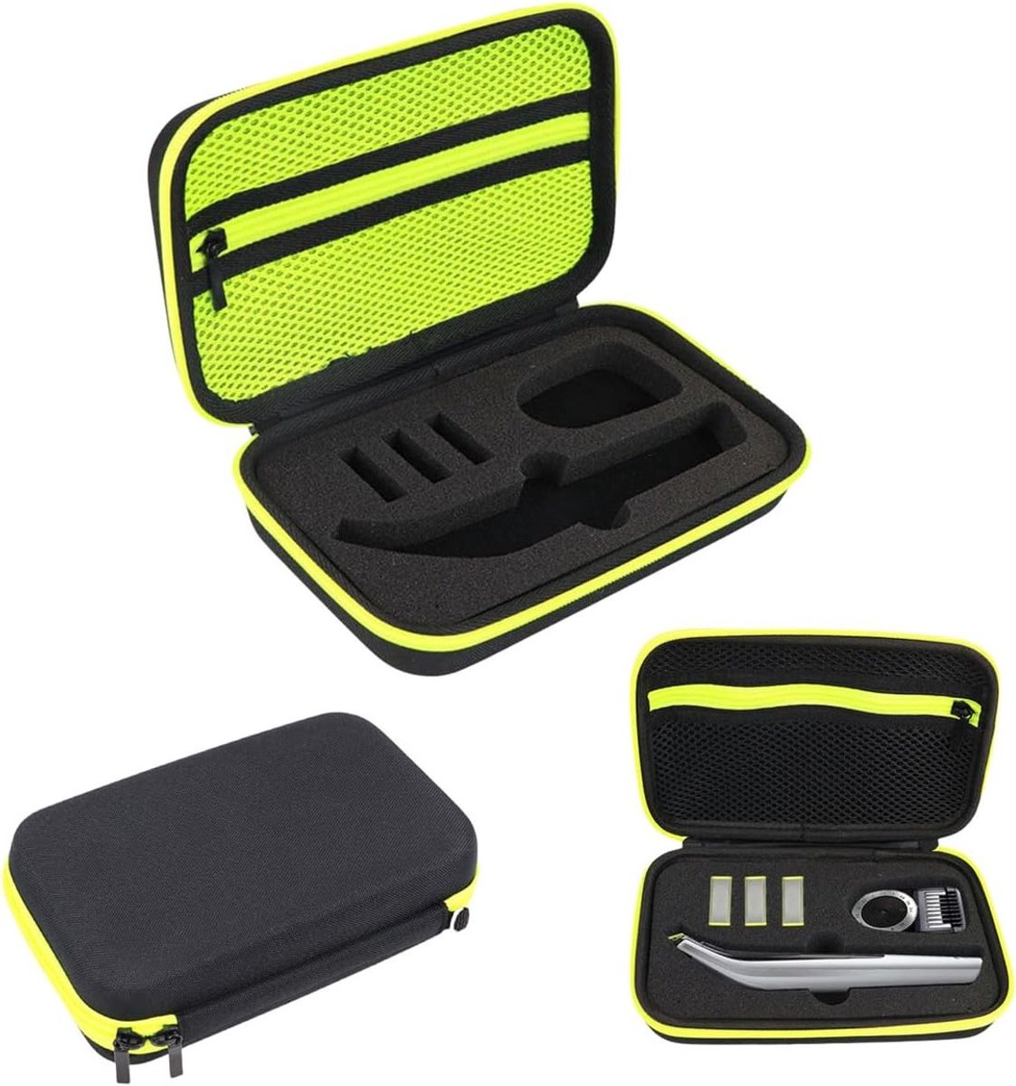 EVA Hard Shell Beschermhoes met Sponsopslag voor QP2530/30, QP2520/30, QP2630/30 en QP2520/65, Zwart en Duurzaam voor Elektrische Scheerapparaten