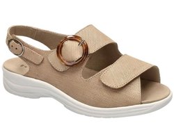 Solidus -Dames - beige - sandalen - maat 37.5