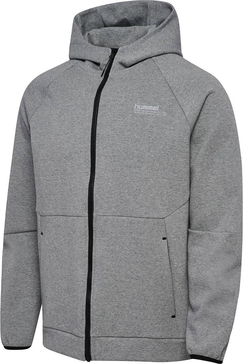 Hummel Tech Fleece Regular Zip Sweater Met Kap Heren - Grijs Gemeleerd | Maat: L