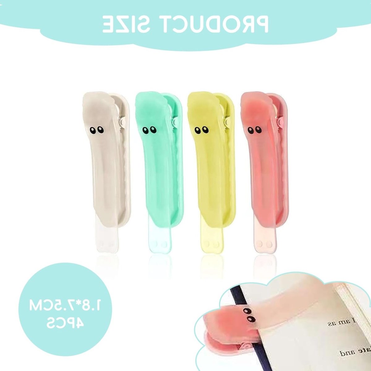 Schattige Silicone Boekenleggers voor Kinderen - Transparante Boekensteunen en Boekenstoelen - Kleurige Accessoires voor Studenten en Lezers