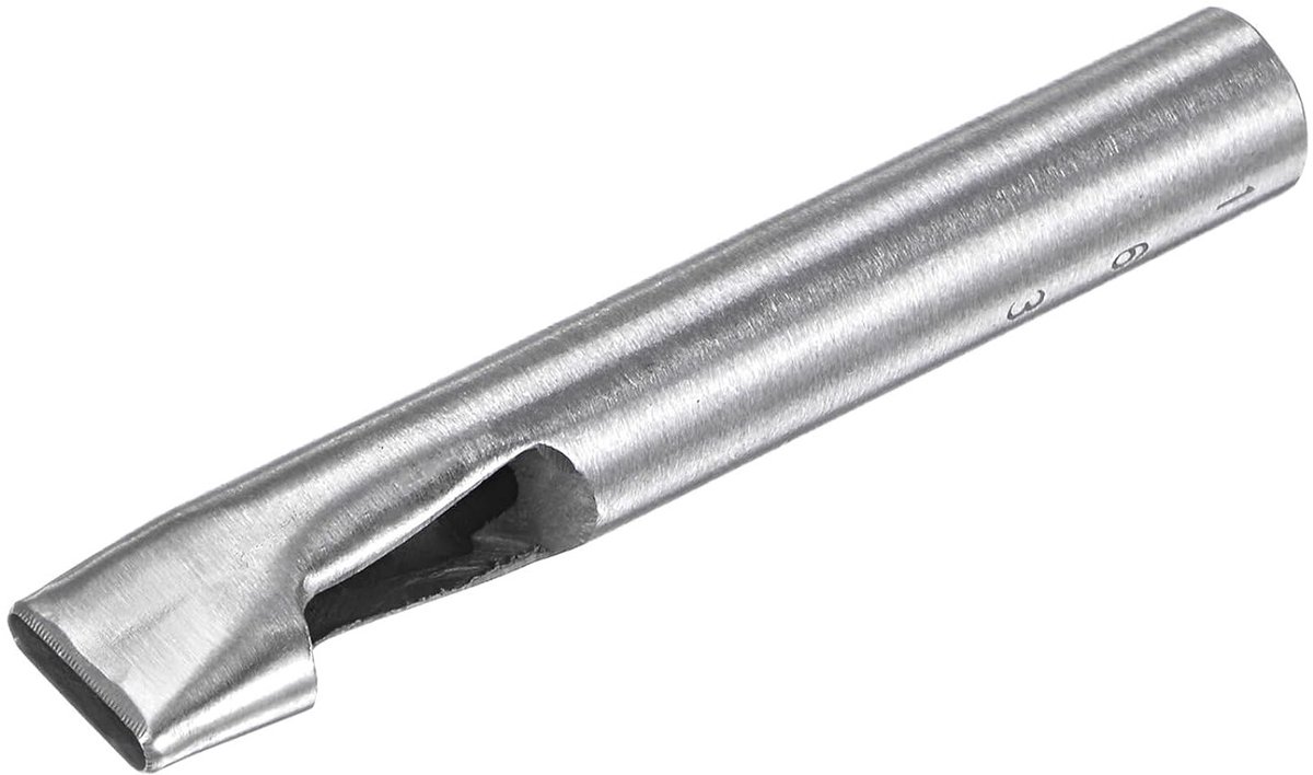 Leren Ovale Perforator 3 x 16 mm, Plat Staal 45 voor het Snijden van Holle Gaten in Riemen, Leren Ambachten, Tassen en Kleding, 105 mm Lang