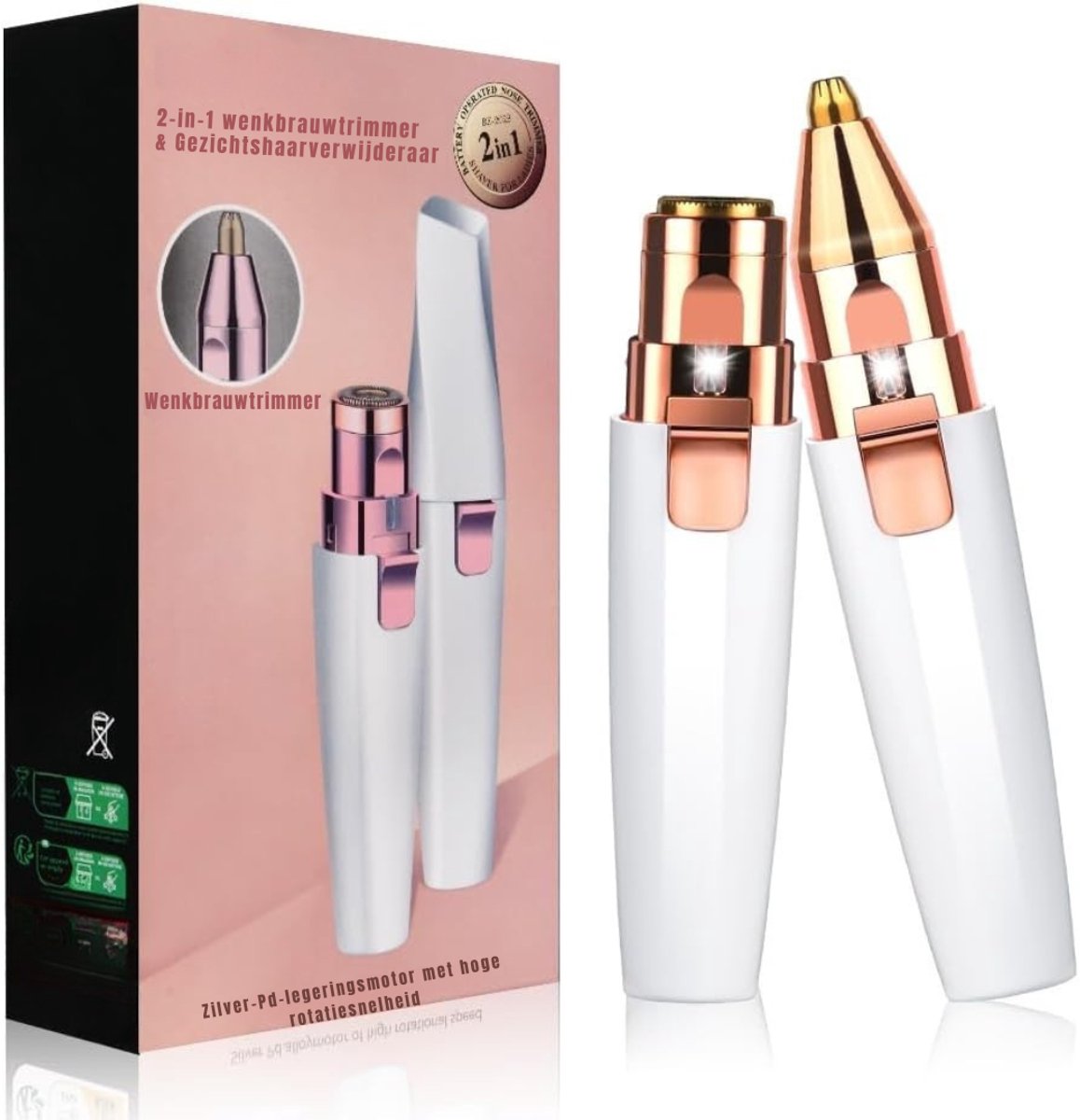 Core® Neustrimmer Vrouwen - Neustrimmer - Roze/Wit - 10cm x 10cm x 5cm