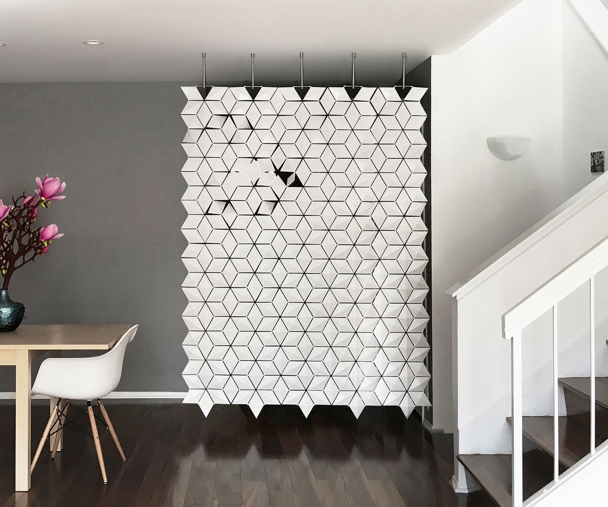 Entree partition voor duidelijke zonering – Facet 170 × 226 cm in wit