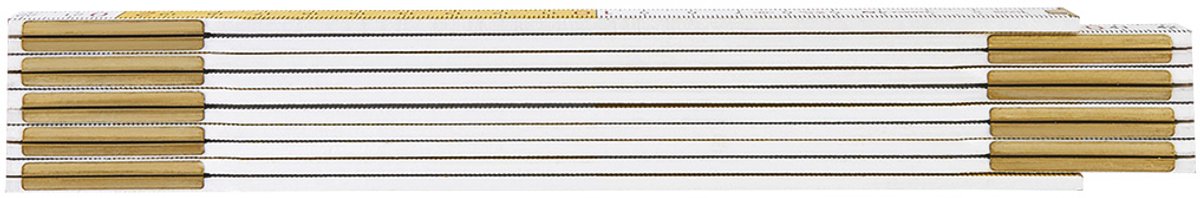 NEO 74-020 - Houten Opvouwbare Duimstok - 2m - Bicolor Schaal - Dubbele Laklaag