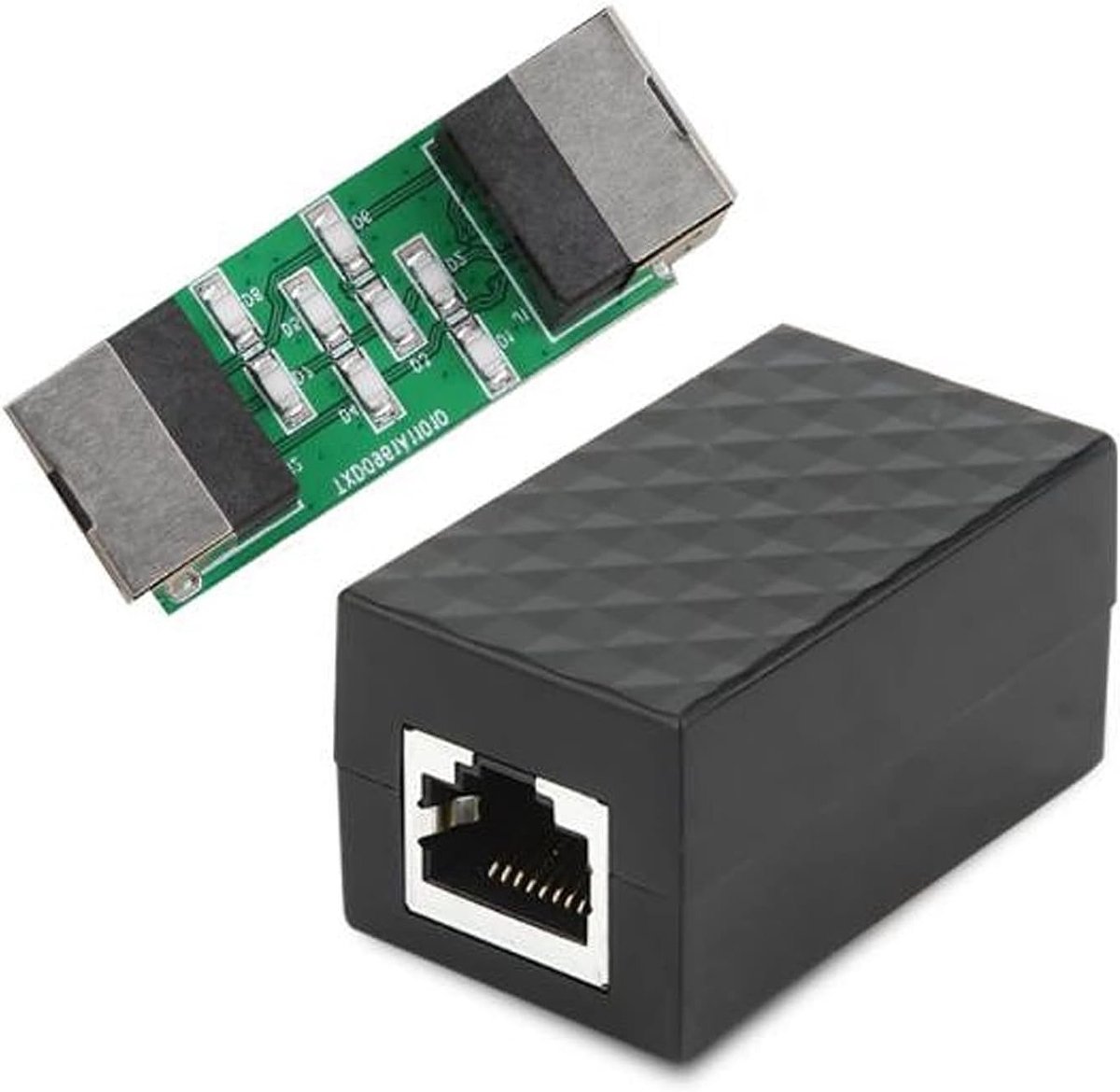 Ethernet Overspanningsbeveiliging voor RJ45, POE Gigabit LAN Netwerk, CAT5 CAT6, Plug and Play, 8 Kernen, Brede Compatibiliteit en Betrouwbaarheid