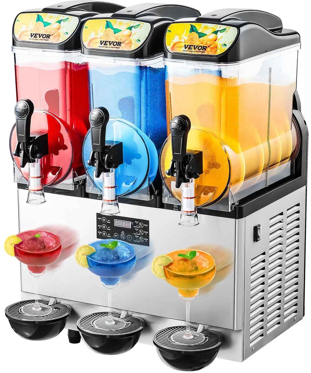 CORE Commerciële Slushmachine - Slushpuppy machine - Slush Puppy maker - 3x 15L Slushy Machine - 45L - 60x52x83cm