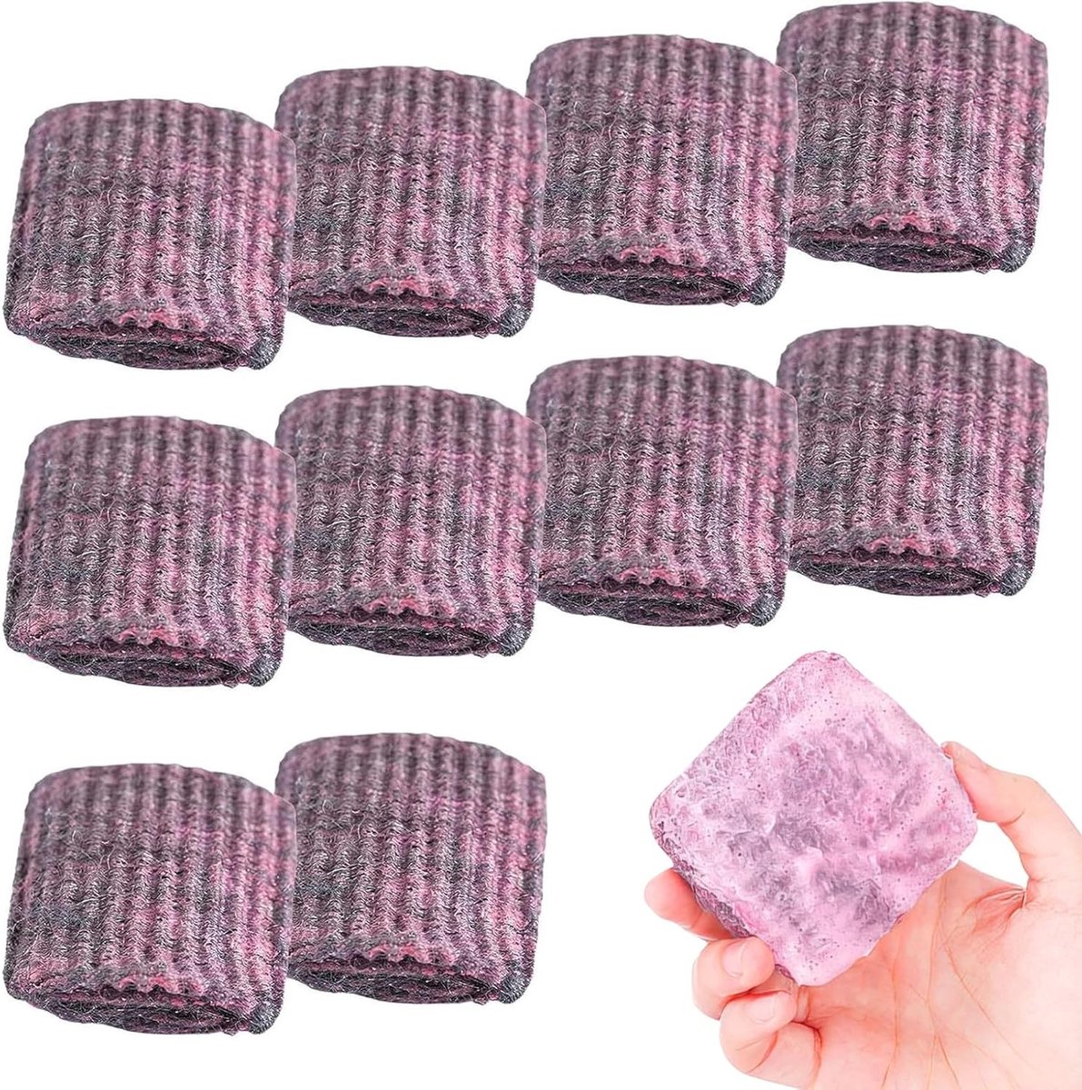 Stalen Schuurspons met Zeep - 10 Stuks Panreiniger van RVS voor Keuken, Grill en Oven