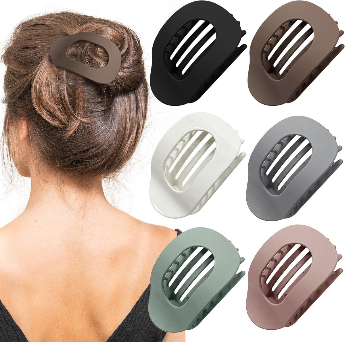 6 Stuks Vrouwen Haarclips - Dunne Niet-Slip Haarclips met Sterke Grip voor Dik en Dun Haar