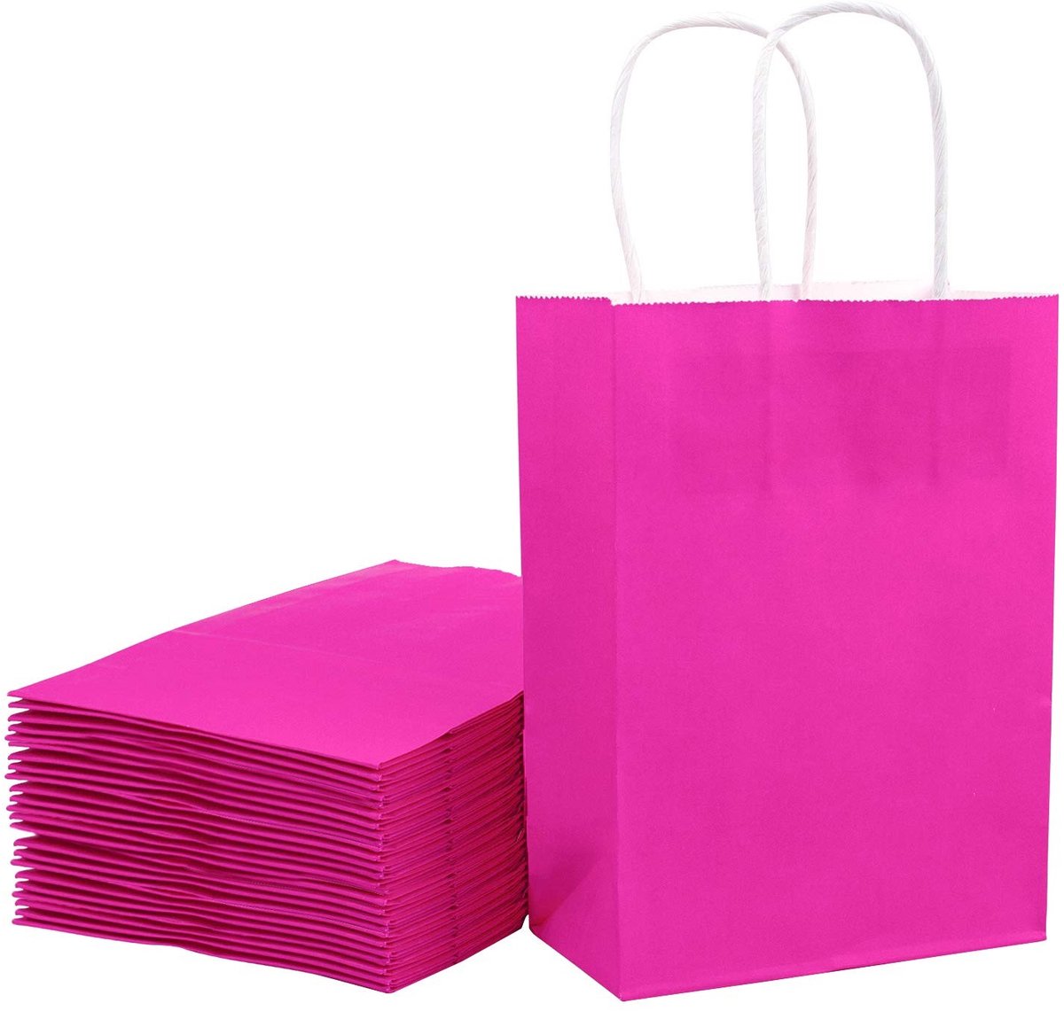 ONF3 - Paper Bags - Kraft Geschenktassen - Hoge kwaliteit - Pink - Cadeauverpakking - Voor Feestjes - 25 Stuks