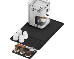 Silicone Koffiemat 60x40 cm - 2-in-1 Antislip Beschermmat voor Werkblad en Espresso Machine, Waterdicht en Warmtebestendig, Ideaal voor Koffieliefhebbers