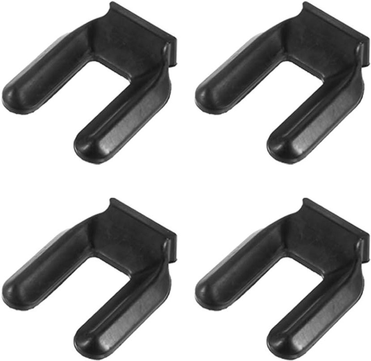Bedwielstoppers - Wielblokkers Meubel - Meubels Stabiliseren - Antislip Rasterontwerp - Voor 65 mm wielen - Zwart