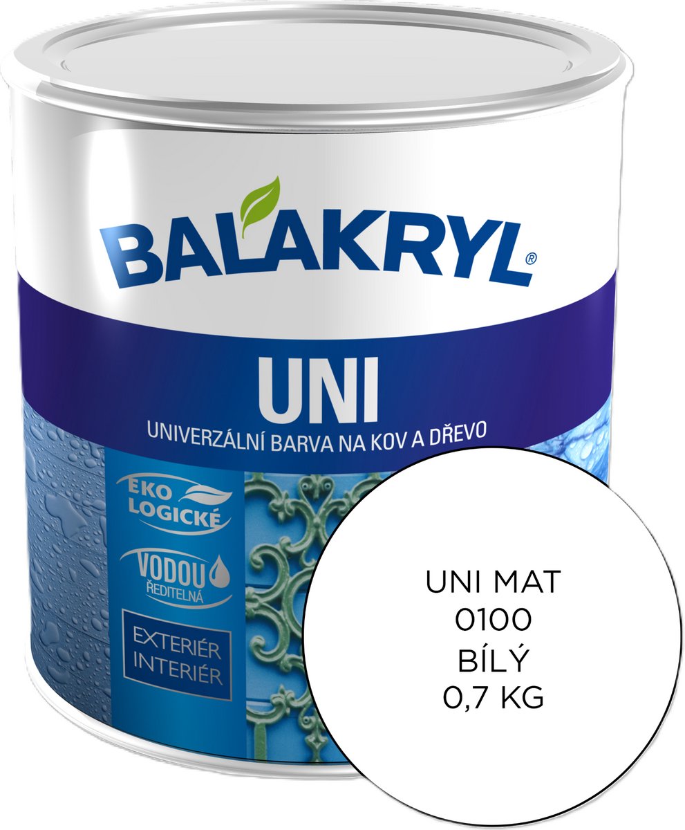 Balakryl UNI MAT 2,5kg, 0199 zwart