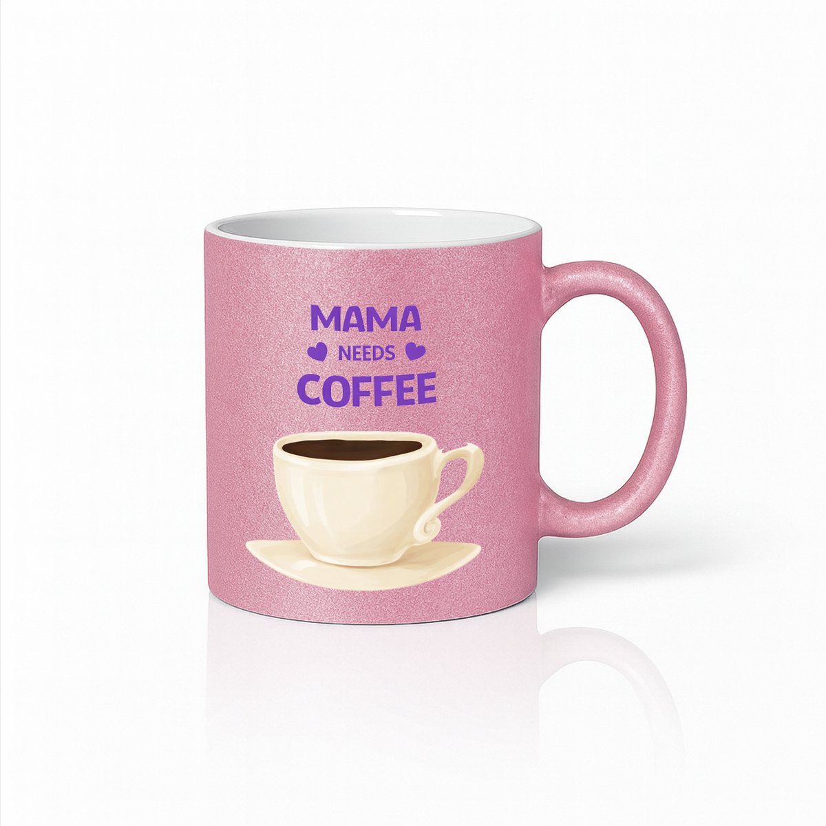 Mama Needs Coffee Mok - Grappig Moederdag Cadeau - Roze Keramiek - Koffiebeker - 330 ml