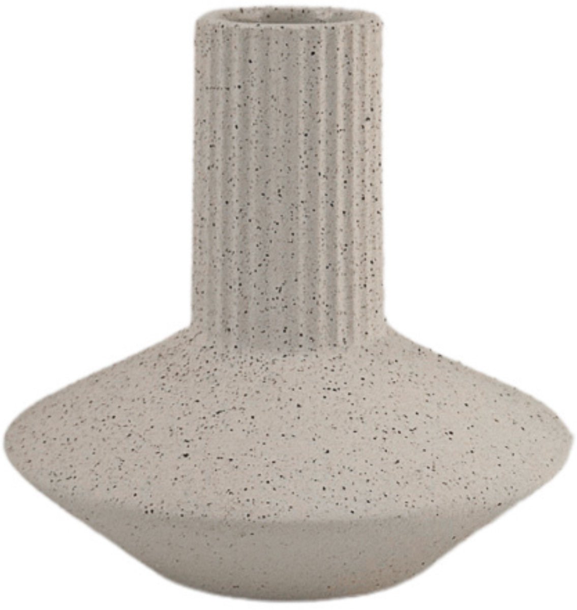 XLBoom Roma Vaas White Small - Keramische handgemaakte design vaas met aardse textuur - Verkrijgbaar in White | Sand | Terra - Tijdloze woondecoratie voor modern wonen Wit