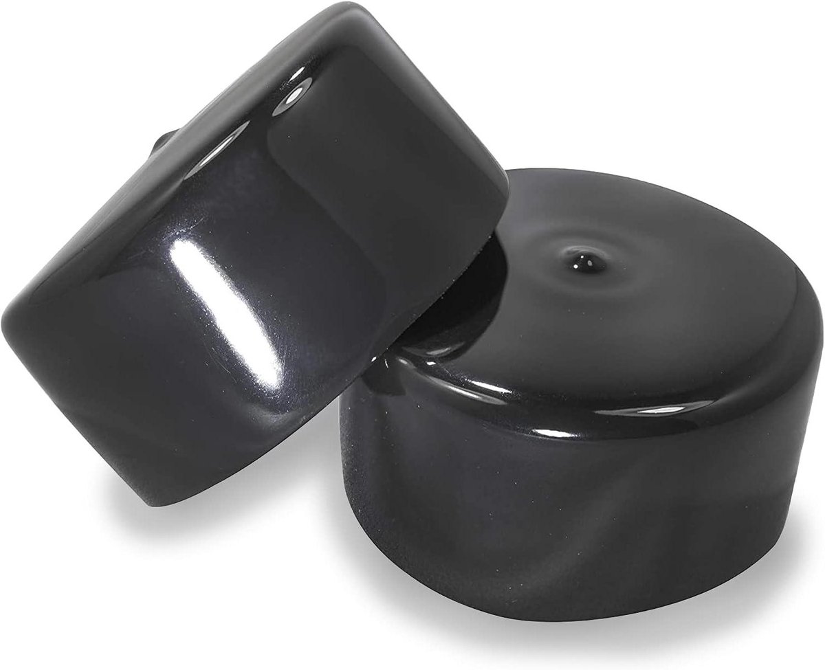 Plastic Gatpluggen - Buisdoppen Ronde Eindkappen - Meubels Beschermen - Geribbelde Binnenzijde - 2 Inch - Zwart