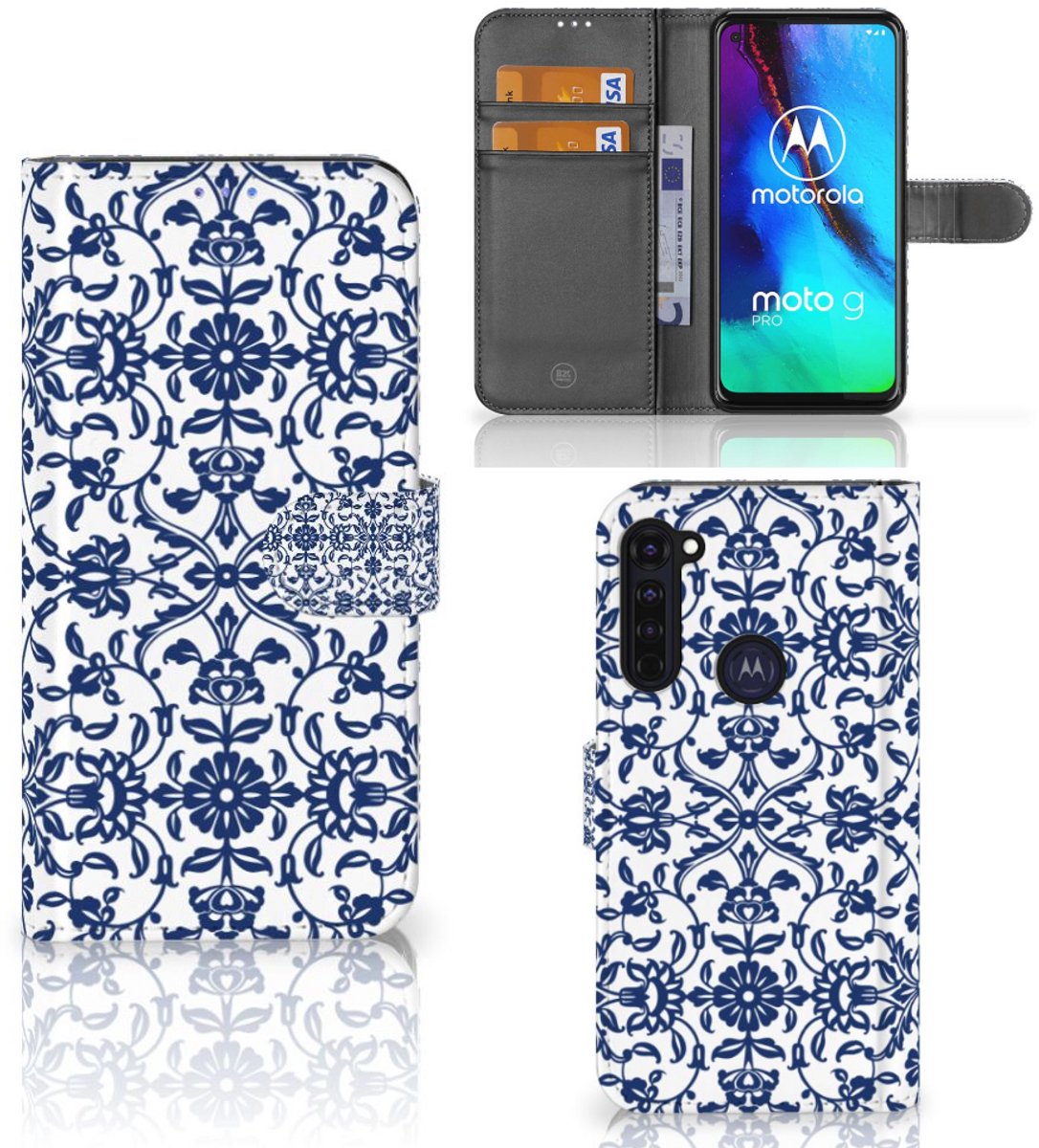 Motorola Moto G Pro Hoesje Flower Blue
