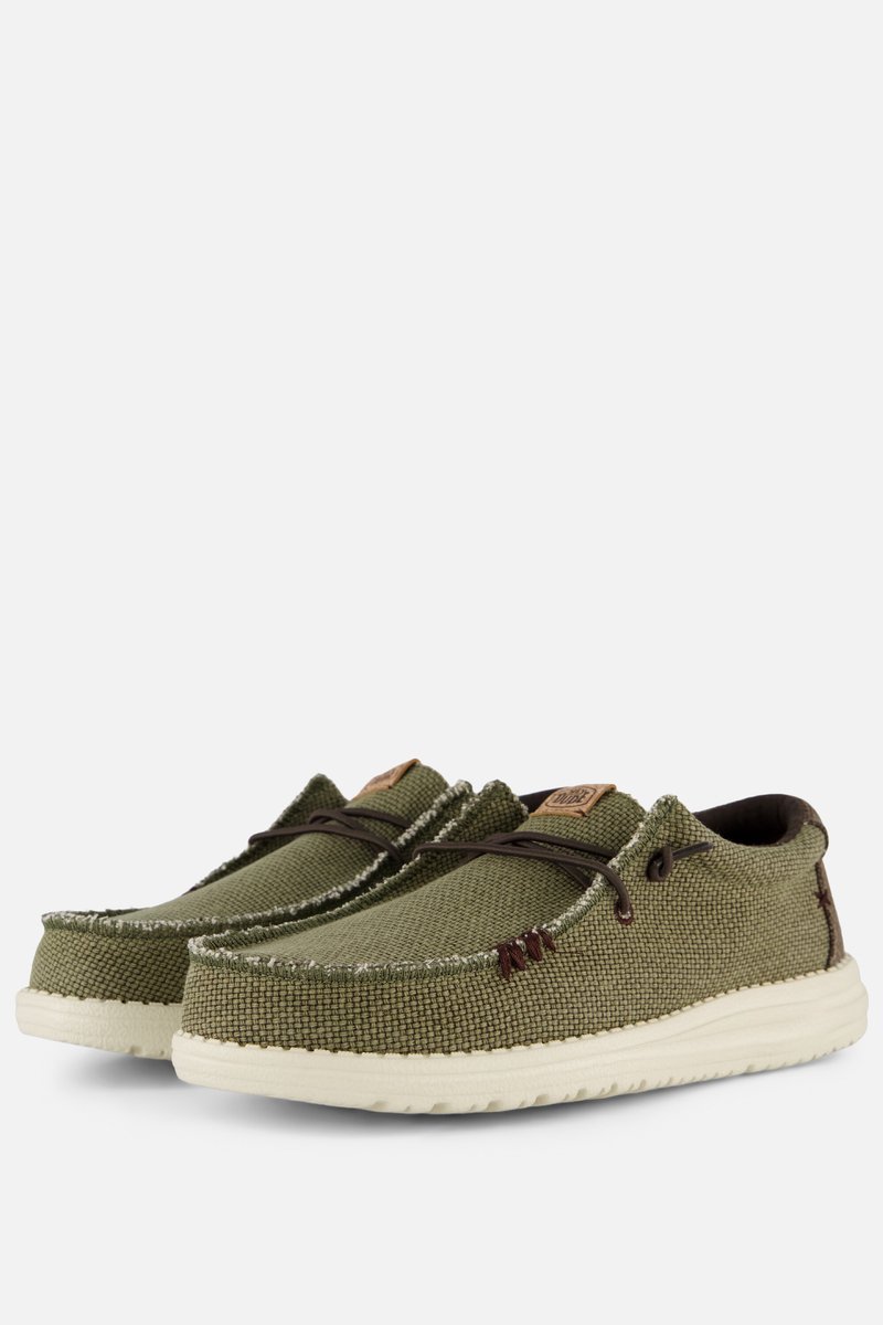 Hey Dude Wally Braided instappers groen - Maat 46