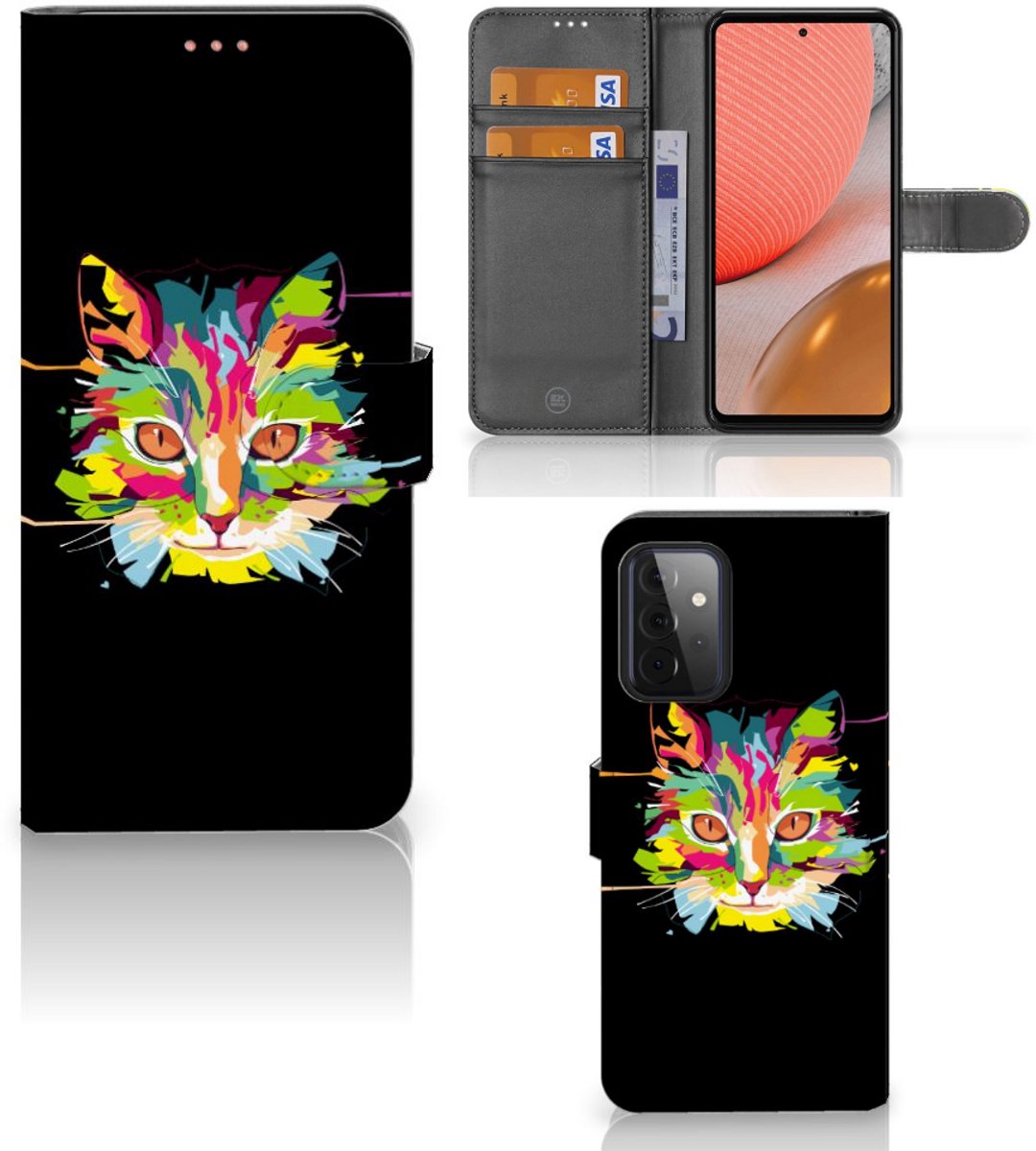 Samsung Galaxy A72 Leuk Hoesje Cat Color